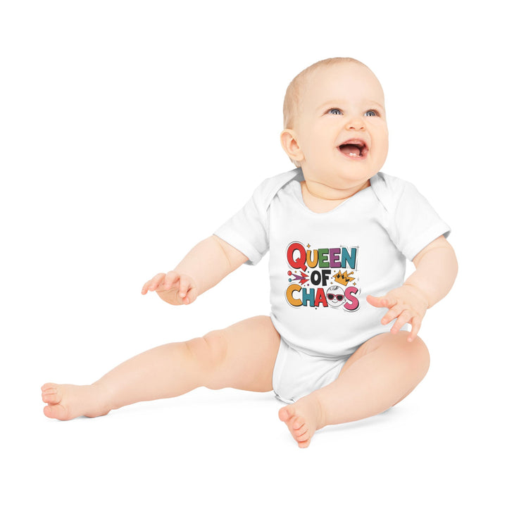 "Queen of chaos" Baby Organic Short Sleeve Bodysuit