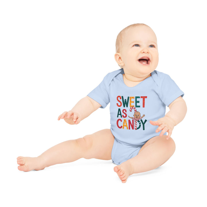 "Sweet as candy" Baby Organic Short Sleeve Bodysuit