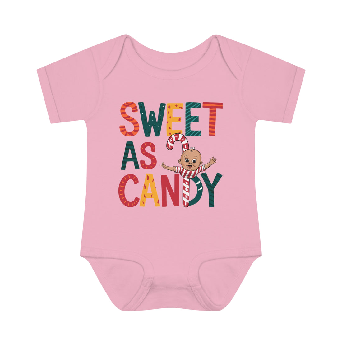 "Sweet as candy" Infant Baby Rib Bodysuit