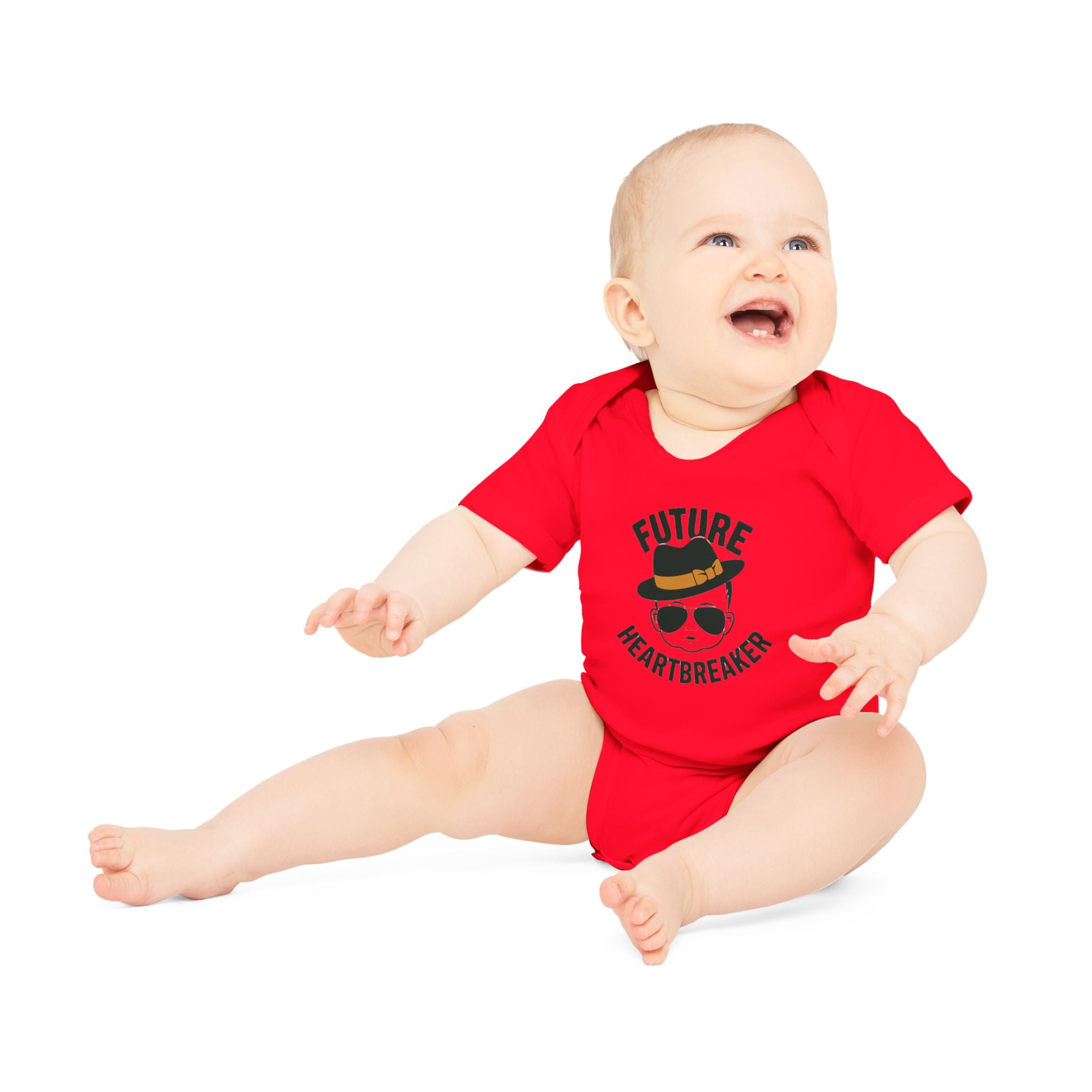 "Future heartbreaker" Baby Organic Short Sleeve Bodysuit