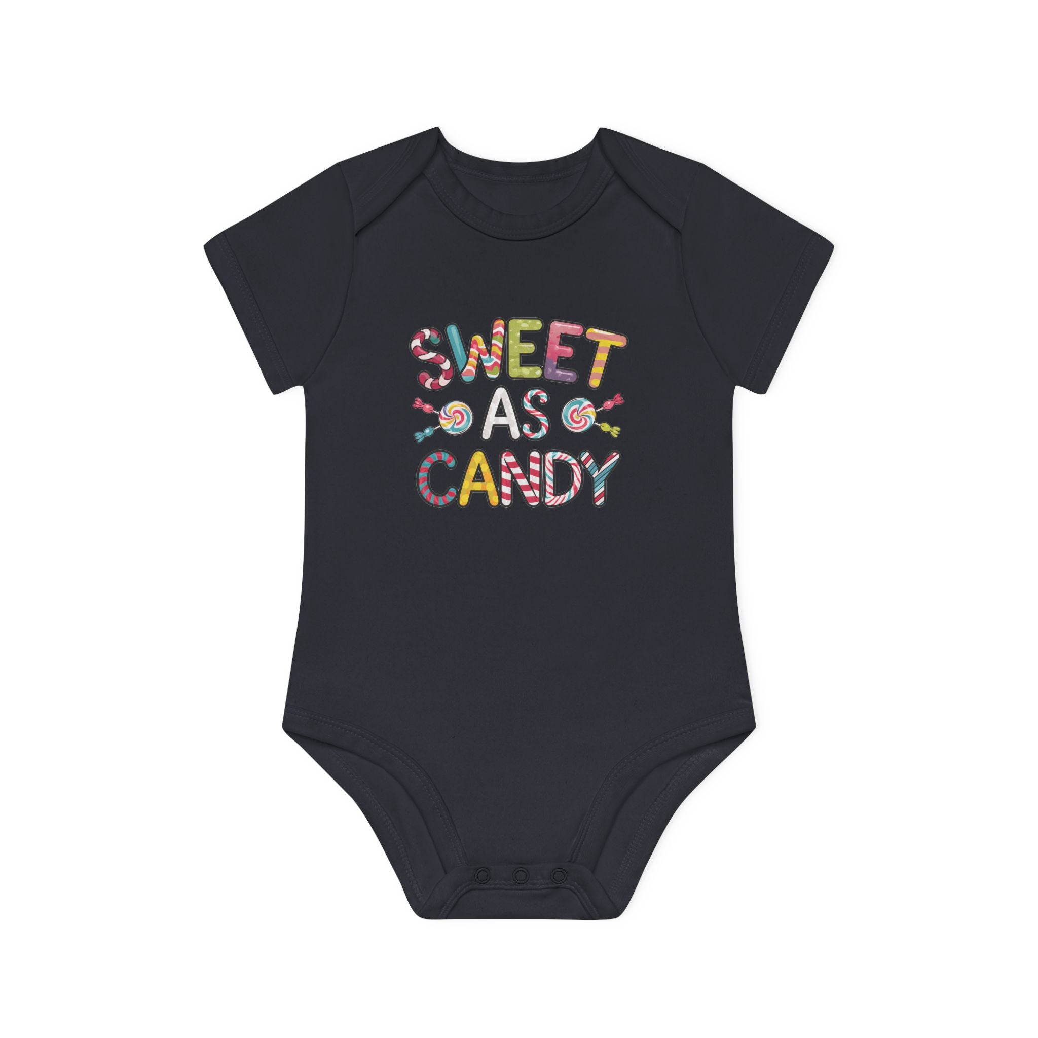 "Sweet as candy" Baby Organic Short Sleeve Bodysuit
