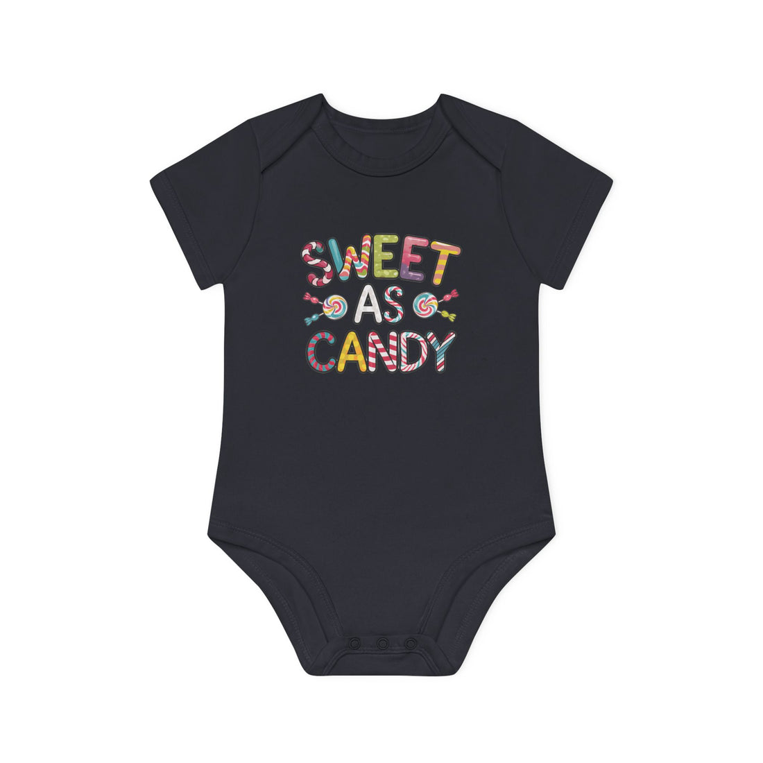 "Sweet as candy" Baby Organic Short Sleeve Bodysuit