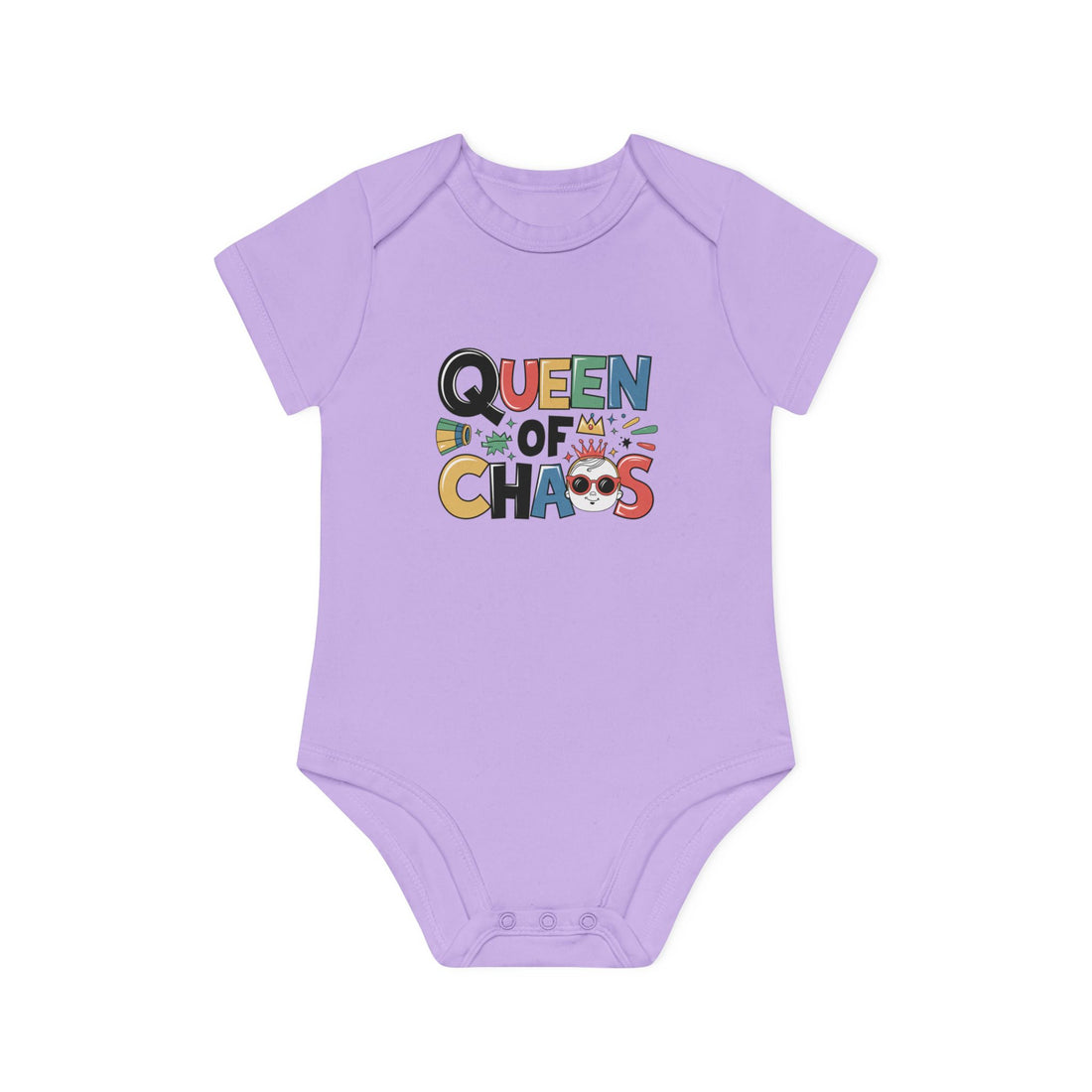 "Queen of chaos" Baby Organic Short Sleeve Bodysuit