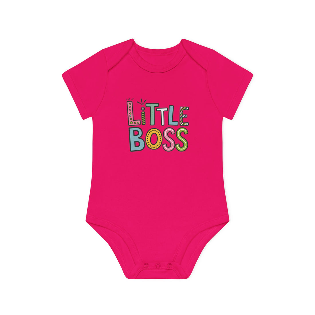 "Little boss" Baby Organic Short Sleeve Bodysuit