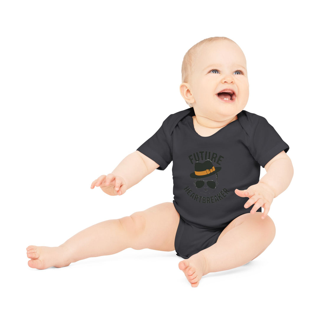 "Future heartbreaker" Baby Organic Short Sleeve Bodysuit