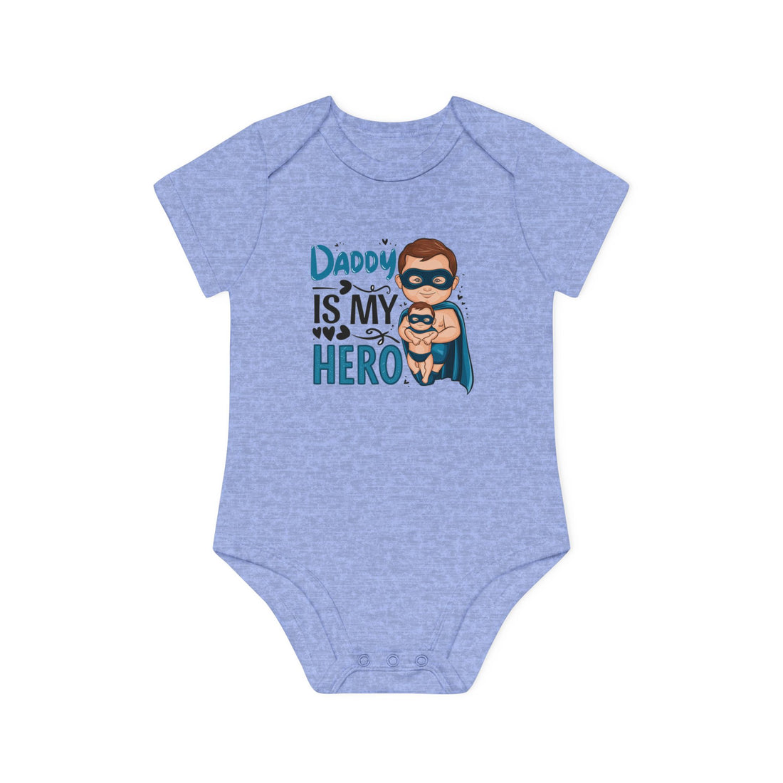 "Daddy is my hero" Baby Organic Short Sleeve Bodysuit