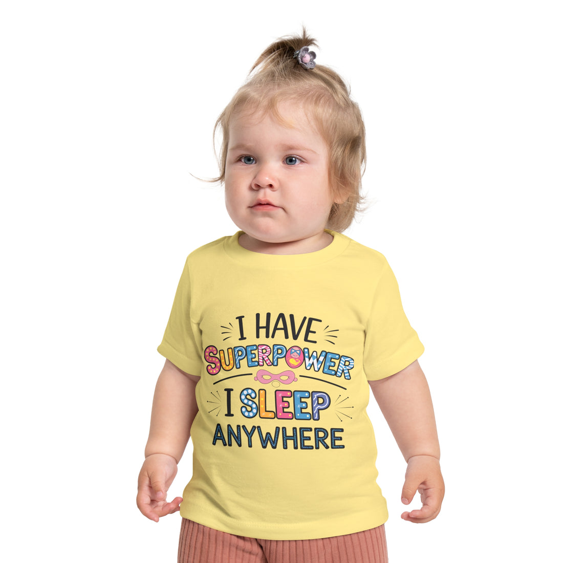 "I have superpower  I sleep anywhere" Baby Short Sleeve T-Shirt