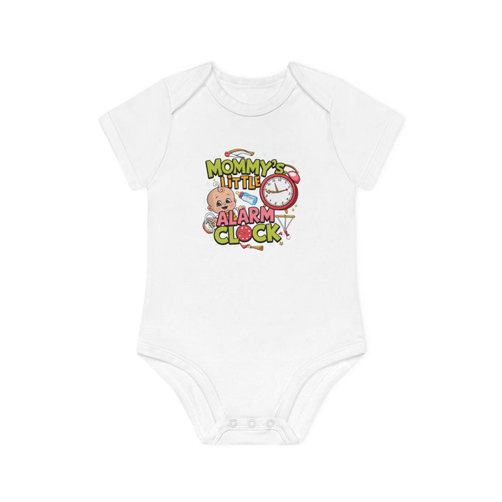 "Mommy's little alarm clock" Baby Organic Short Sleeve Bodysuit