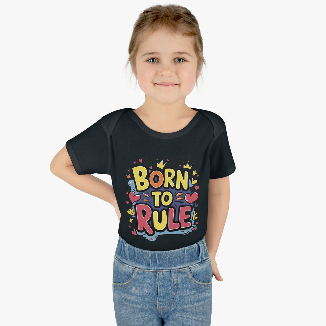 "Born to rule" Infant Baby Rib Bodysuit