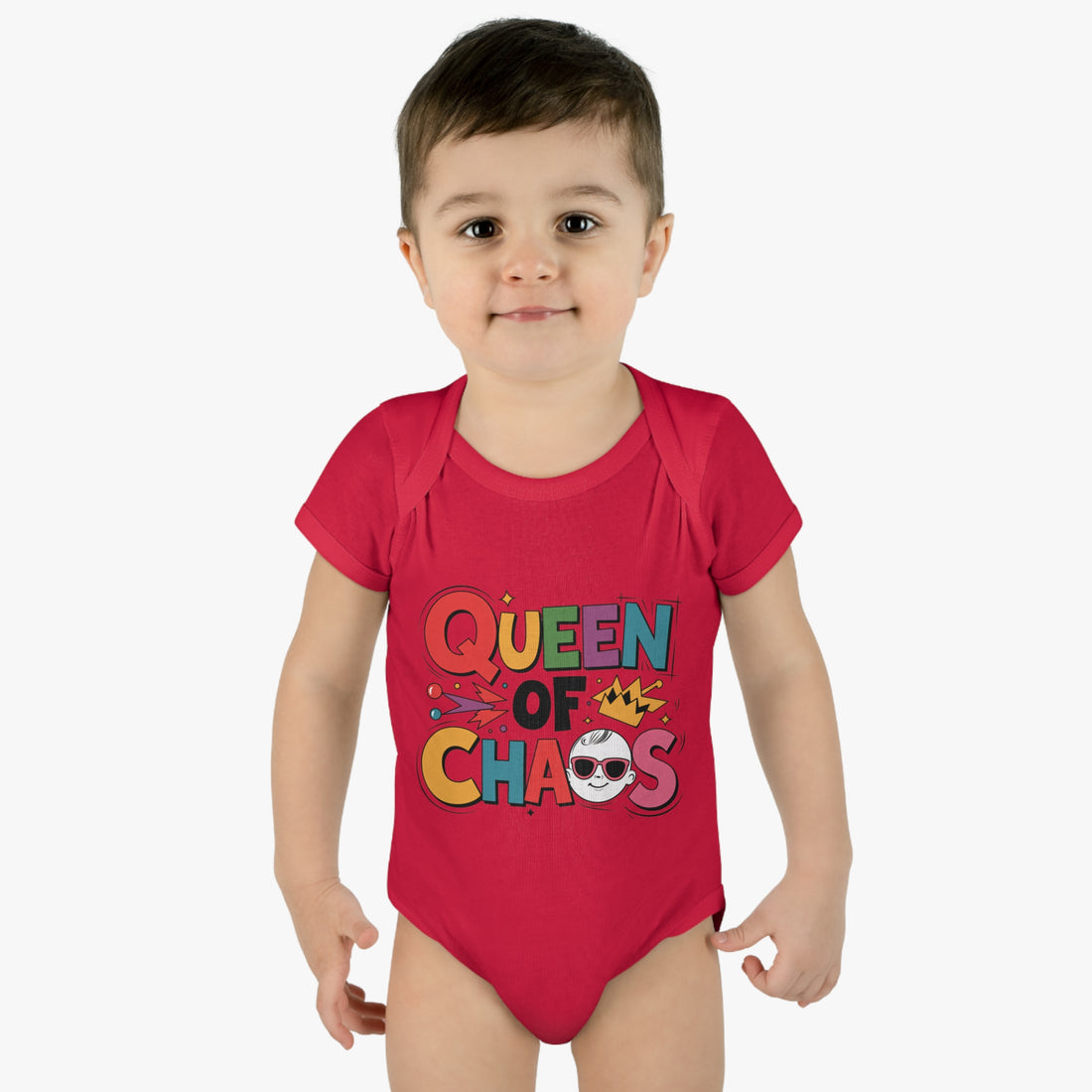 "Queen of chaos" Infant Baby Rib Bodysuit