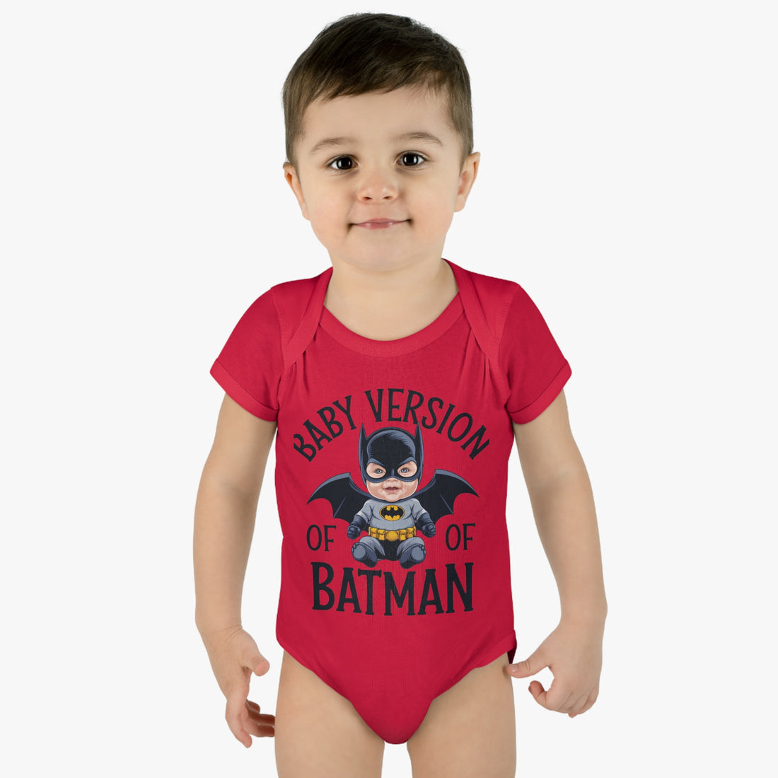 "Baby version of batman" Infant Baby Rib Bodysuit