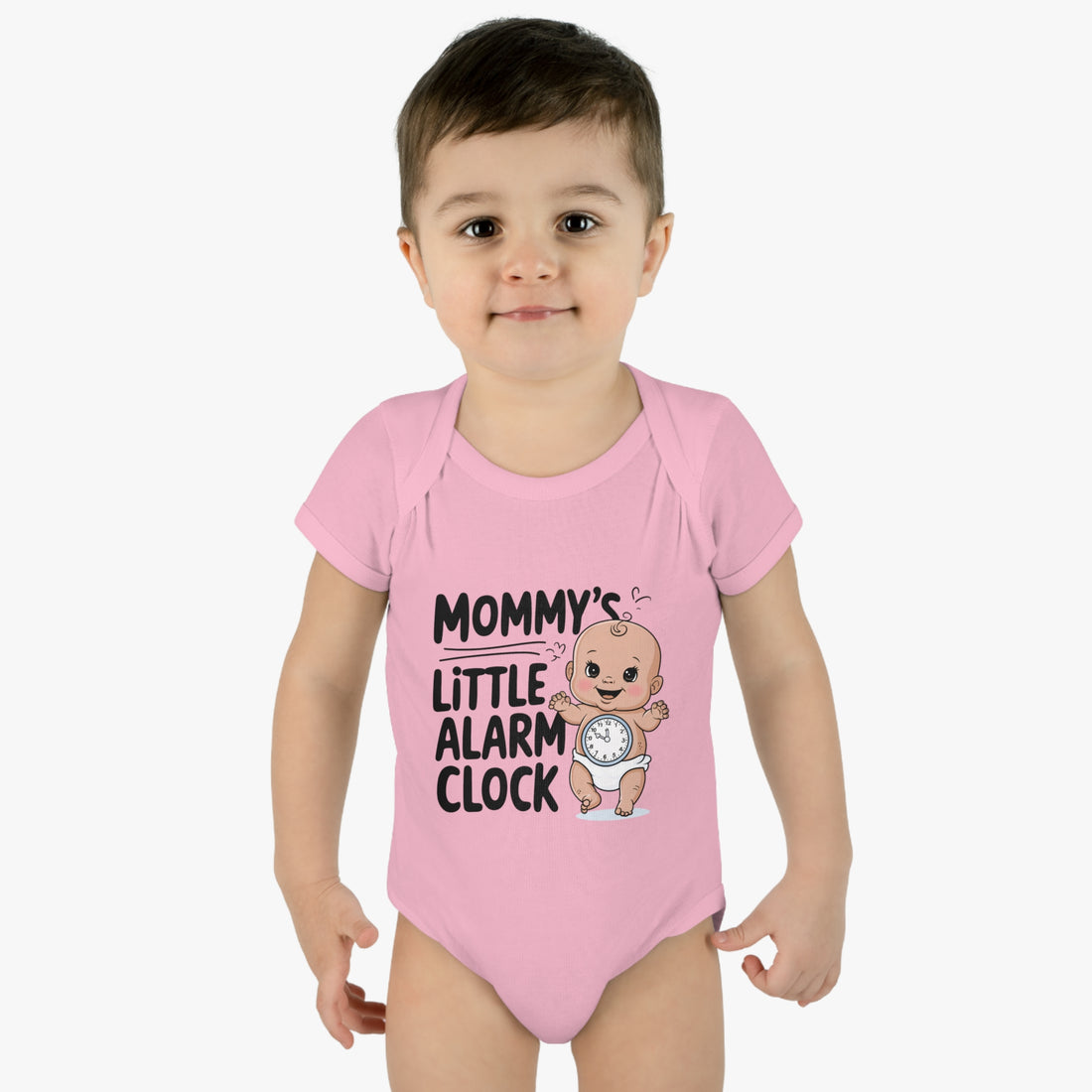 "Mommy's little alarm clock" Infant Baby Rib Bodysuit