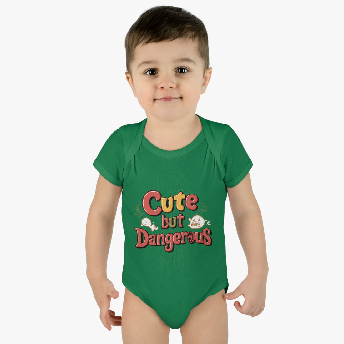 "Cute but dangerous" Infant Baby Rib Bodysuit