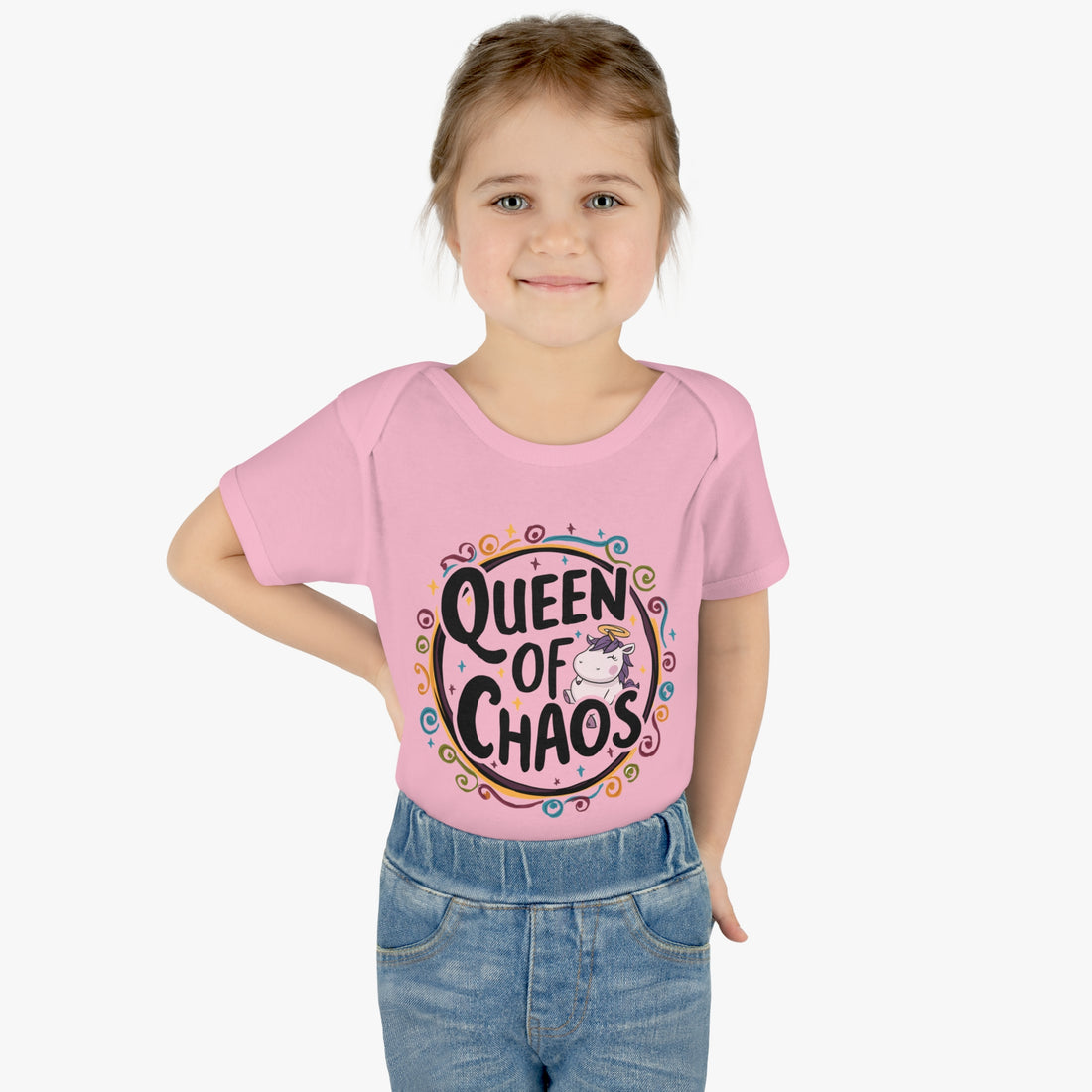 "Queen of chaos" Infant Baby Rib Bodysuit