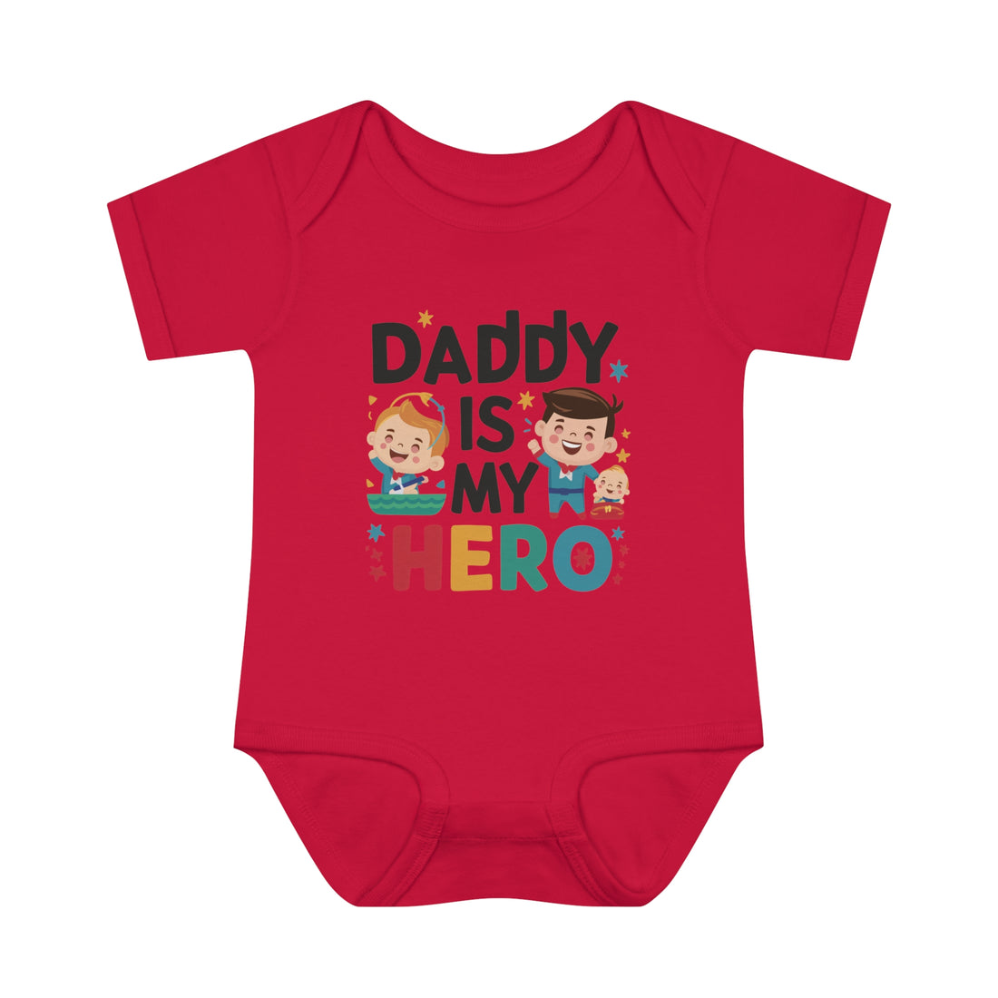 "Daddy is my hero" Infant Baby Rib Bodysuit