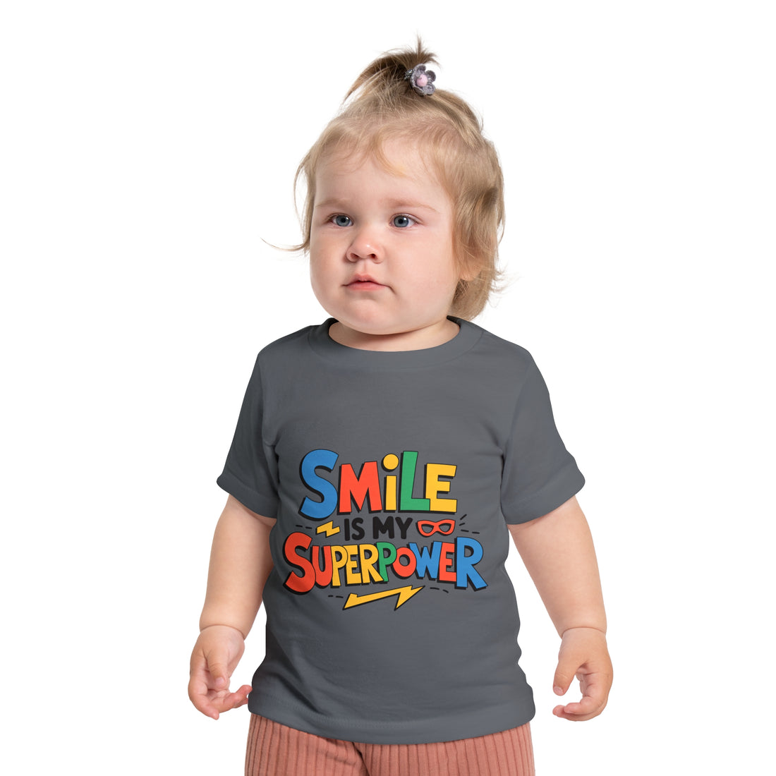 "Smile is my superpower" Baby Short Sleeve T-Shirt