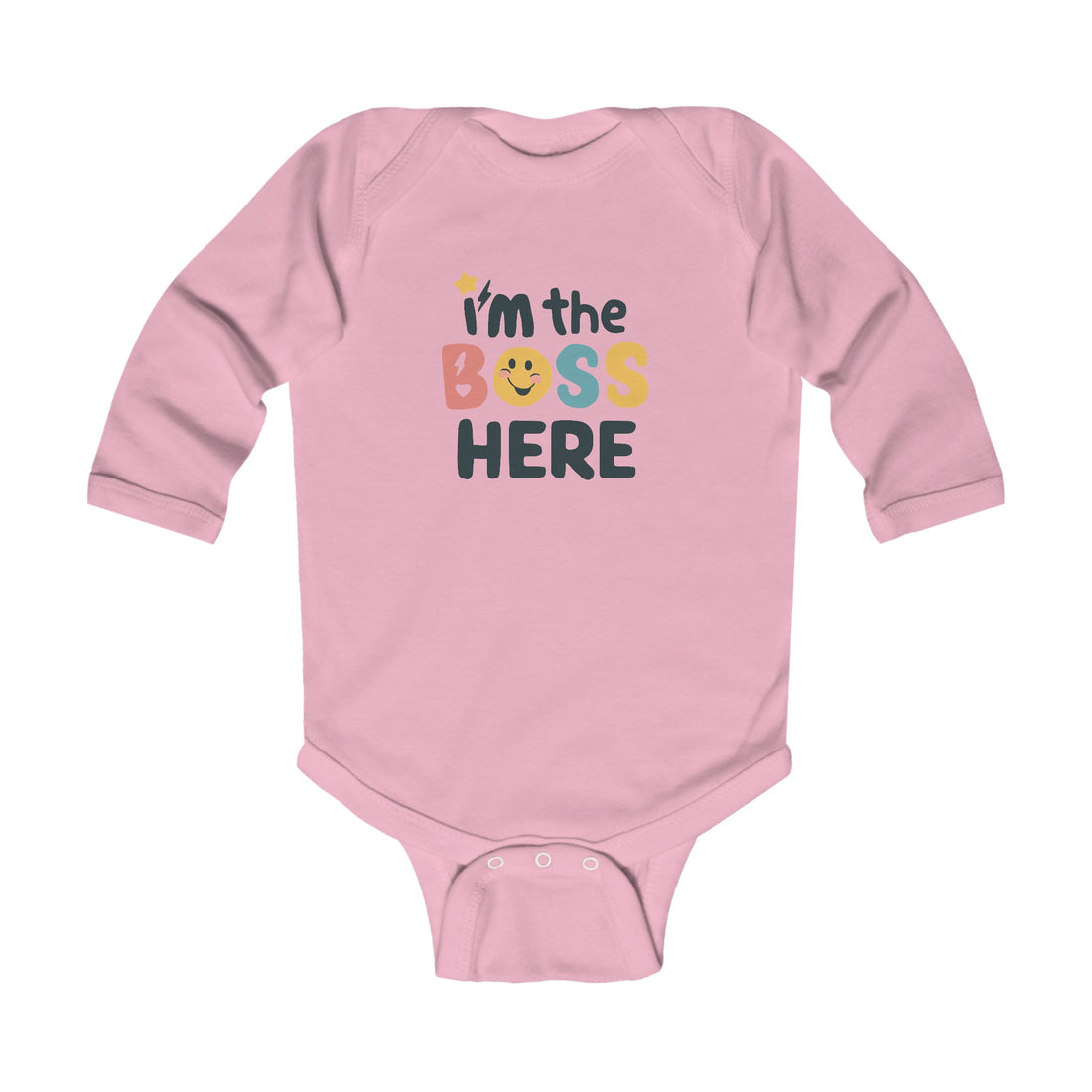 "I'm the boss here" Infant Long Sleeve Bodysuit