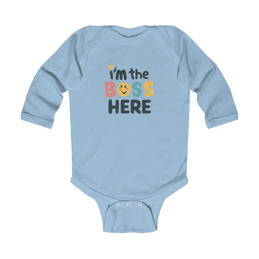 "I'm the boss here" Infant Long Sleeve Bodysuit