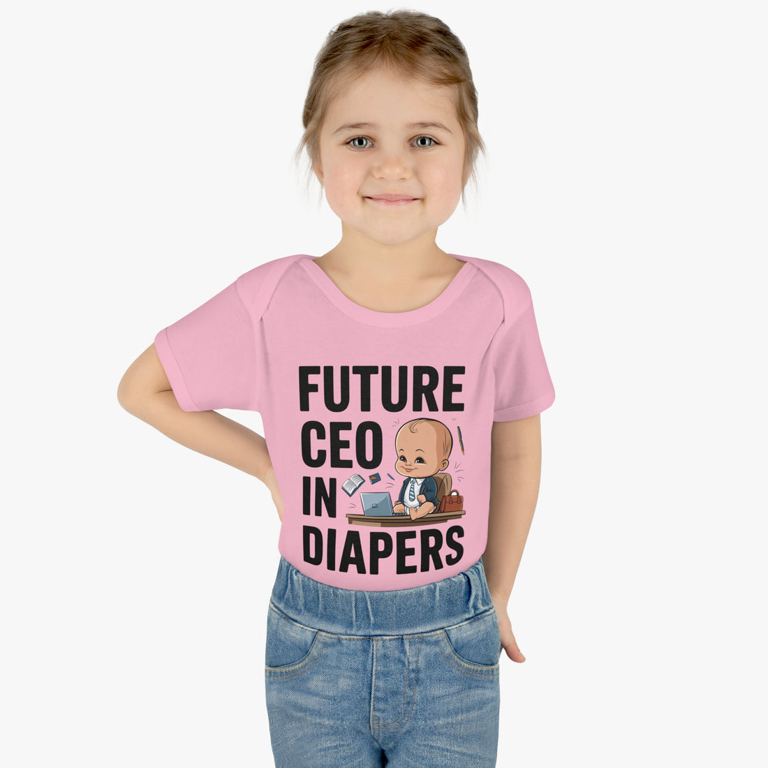 "Future CEO in diapers" Infant Baby Rib Bodysuit