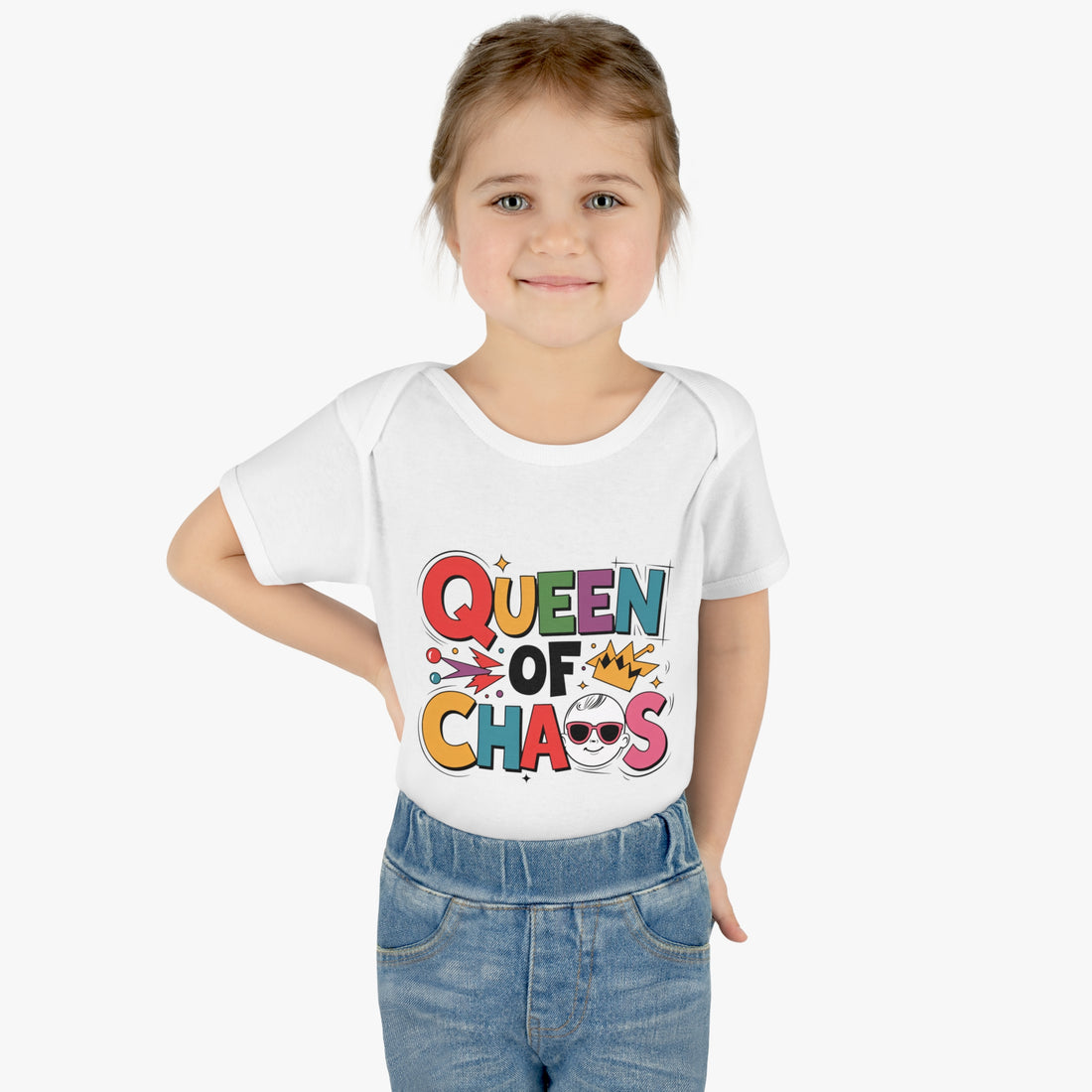 "Queen of chaos" Infant Baby Rib Bodysuit