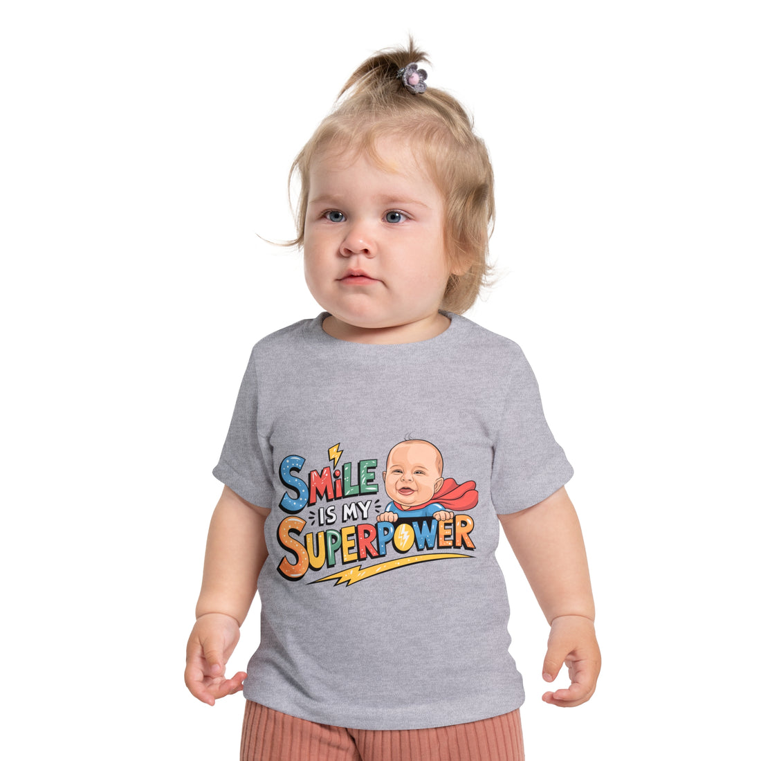 "Smile is my superpower" Baby Short Sleeve T-Shirt