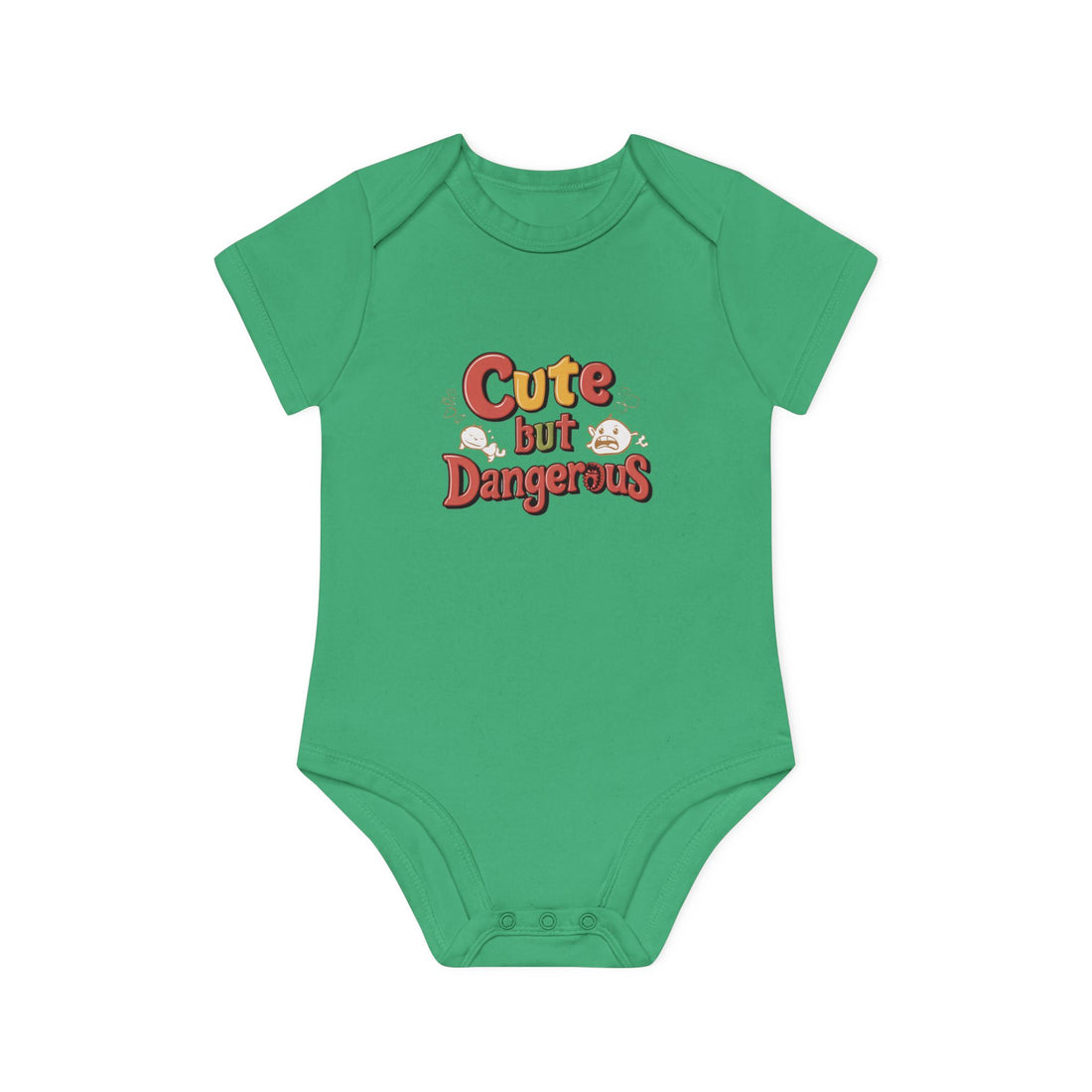 "Cute but dangerous" Baby Organic Short Sleeve Bodysuit