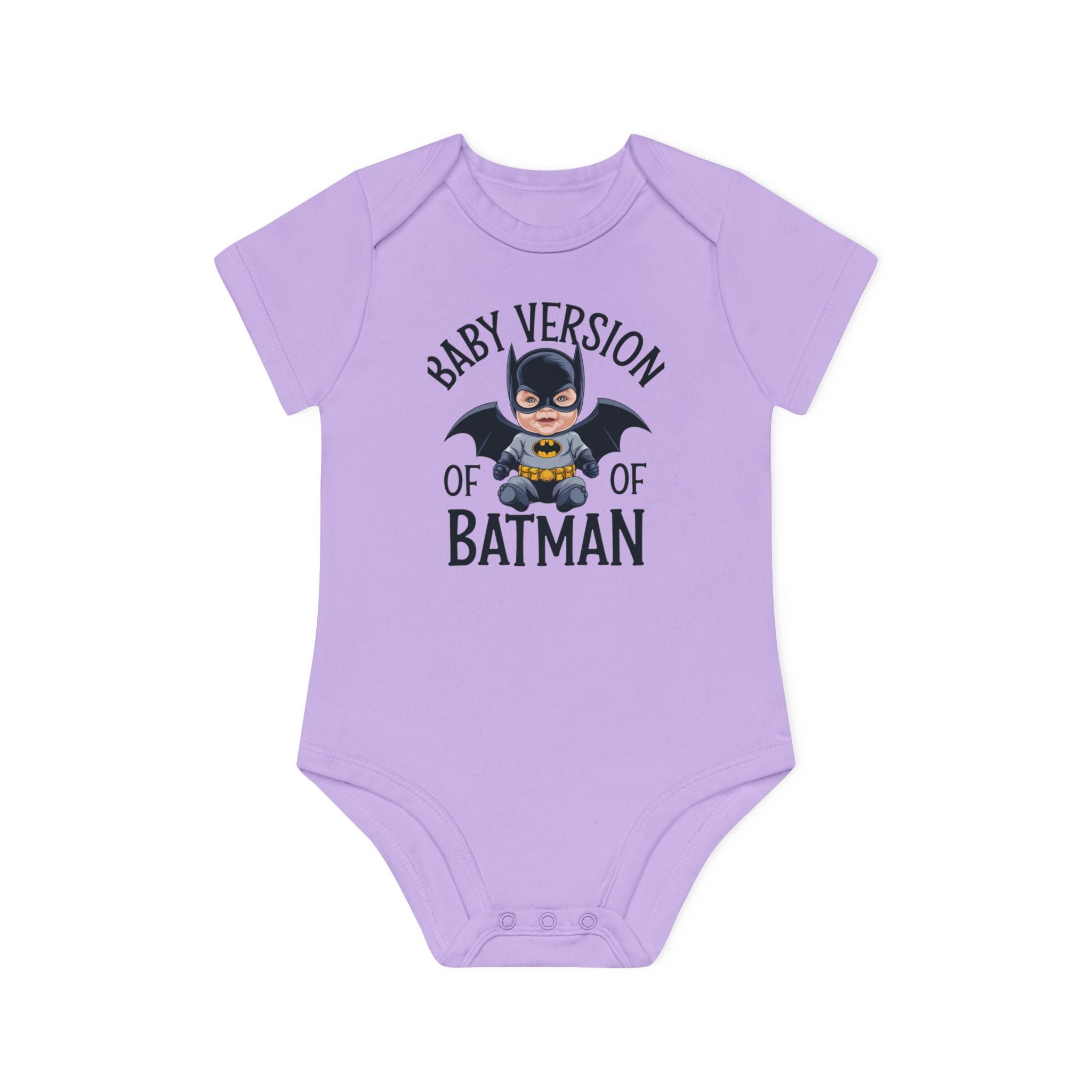 "Baby version of batman" Baby Organic Short Sleeve Bodysuit