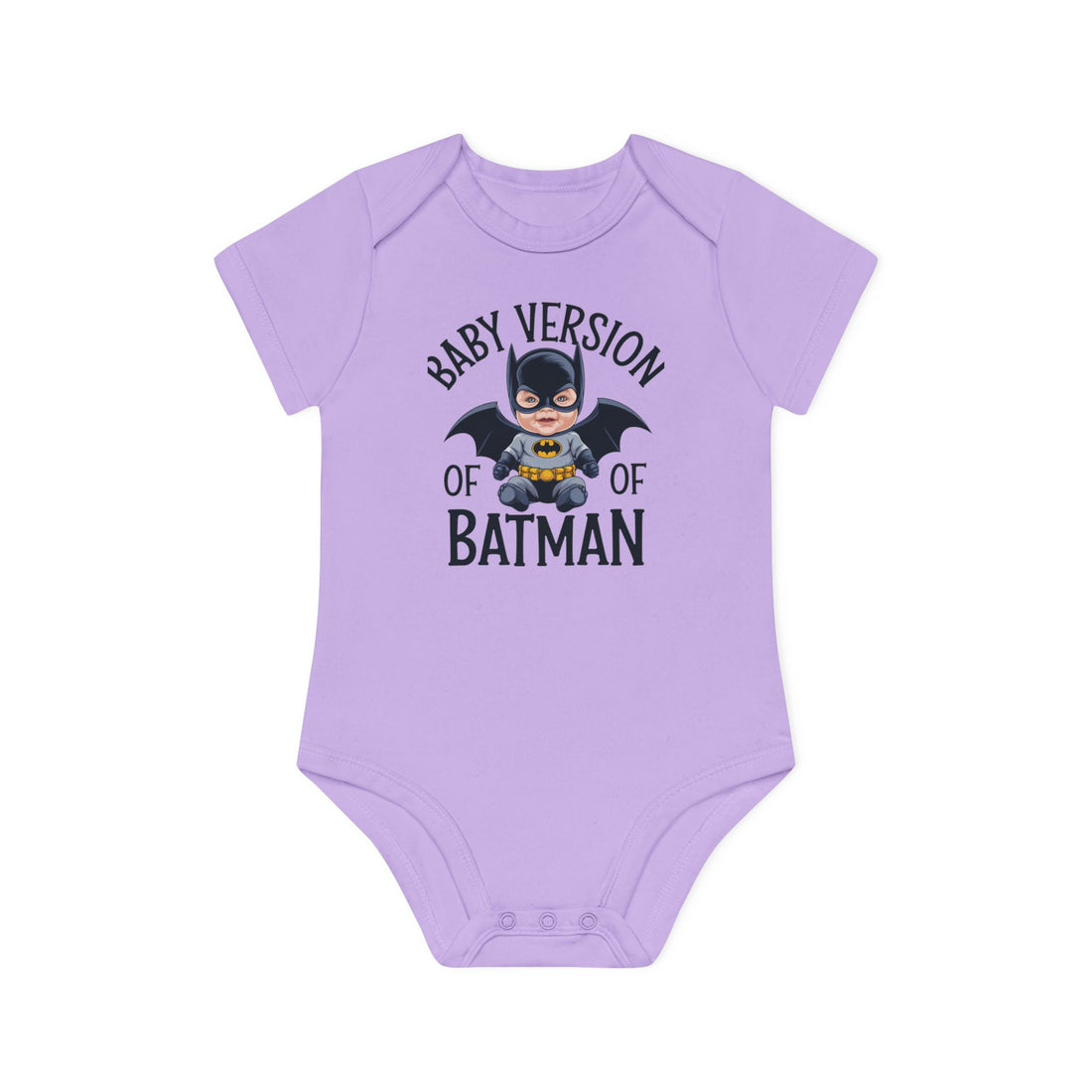 "Baby version of batman" Baby Organic Short Sleeve Bodysuit