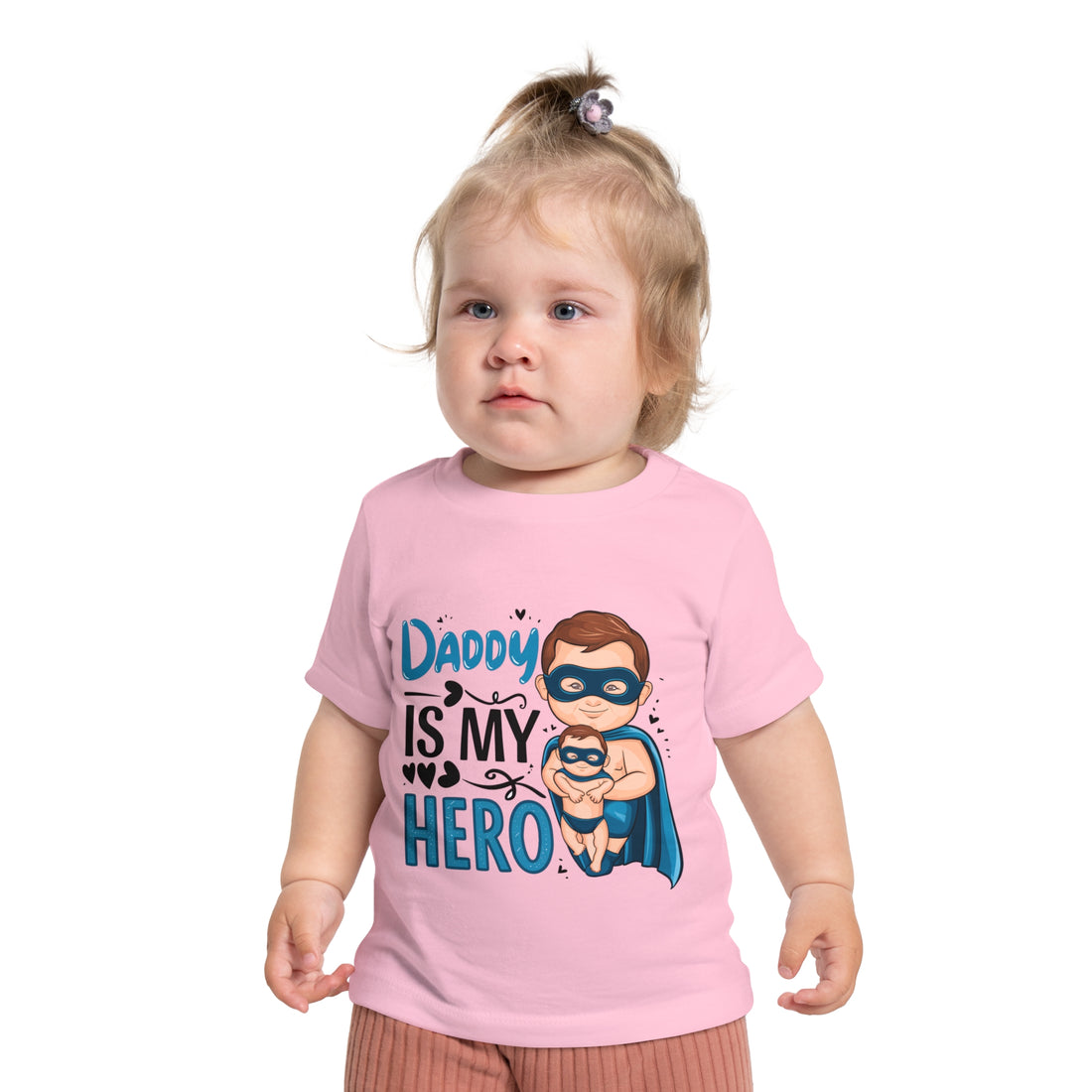 "Daddy is my hero" Baby Short Sleeve T-Shirt