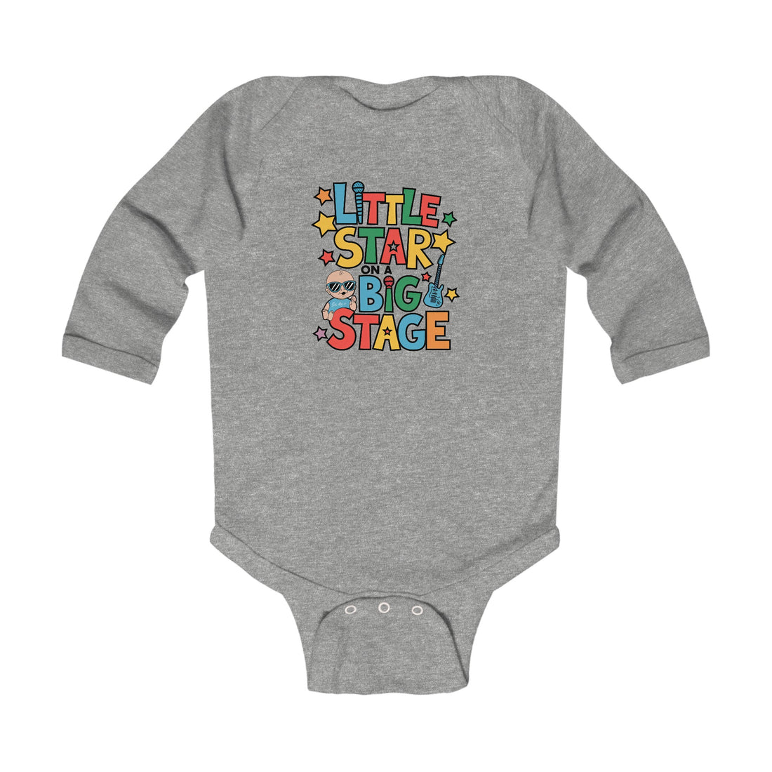 "Little star on a big stage" Infant Long Sleeve Bodysuit