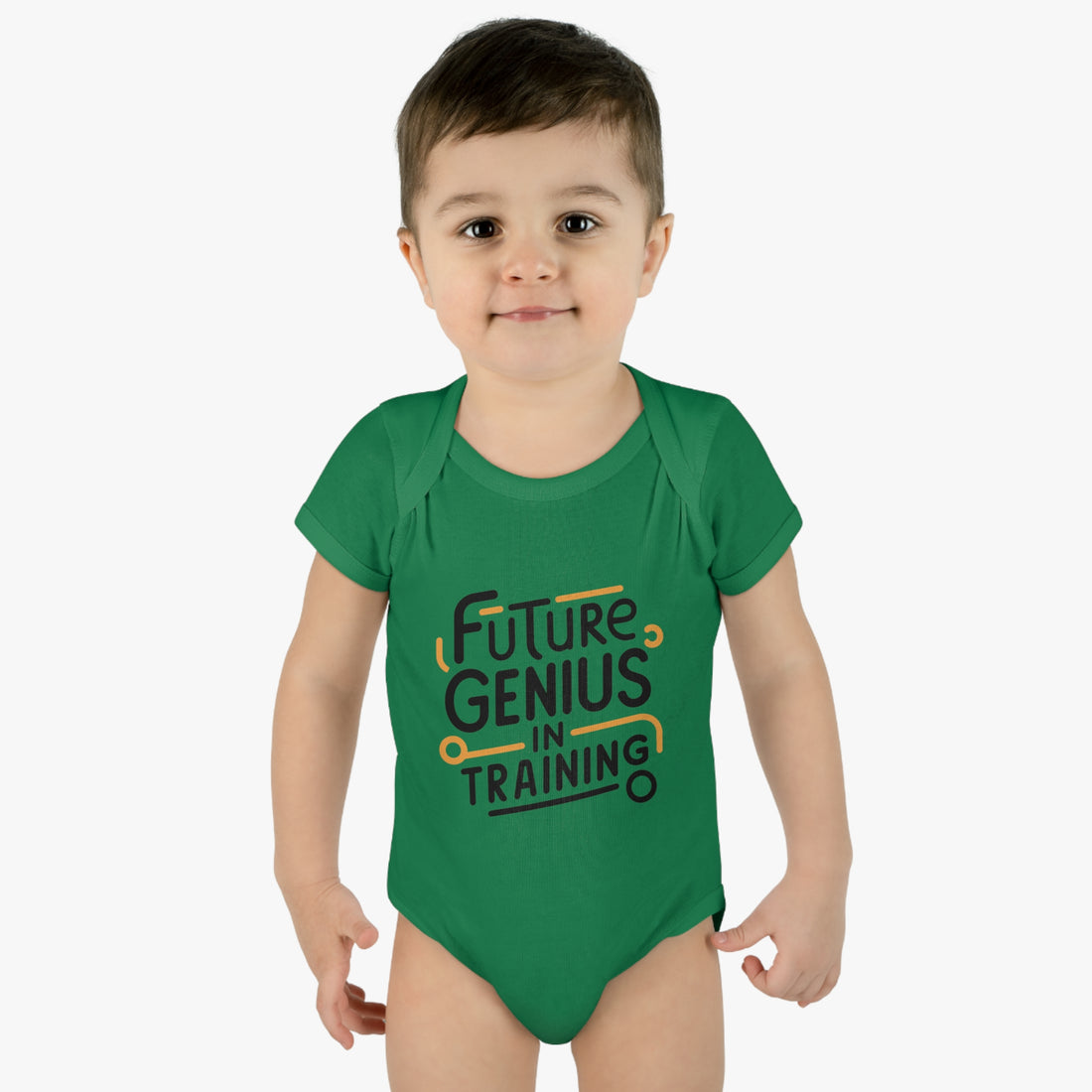 "Future genius in training" Infant Baby Rib Bodysuit