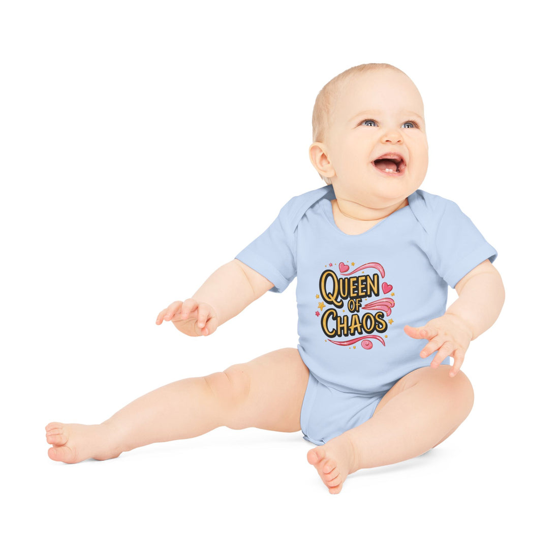 "Queen of chaos" Baby Organic Short Sleeve Bodysuit