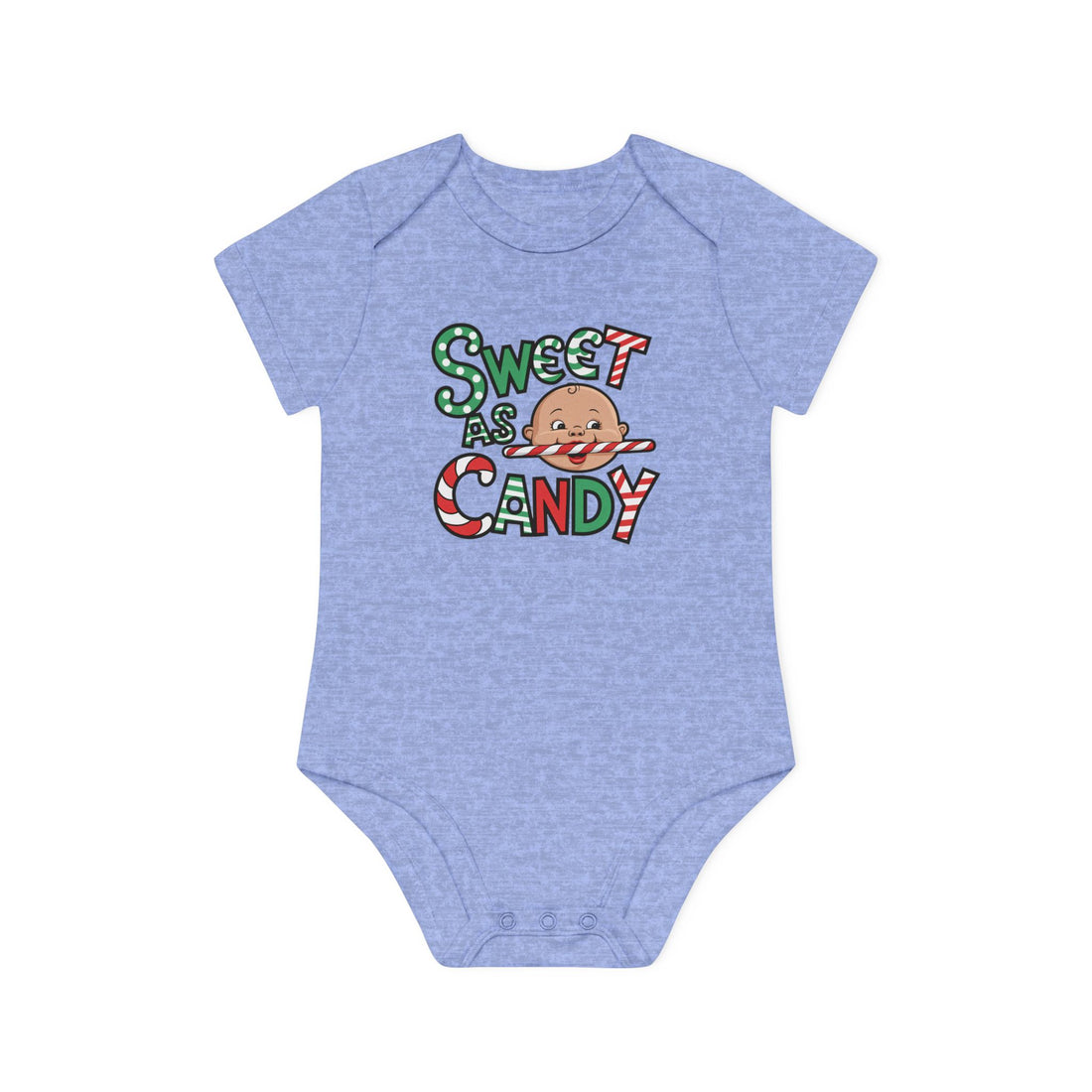 "Sweet as candy" Baby Organic Short Sleeve Bodysuit