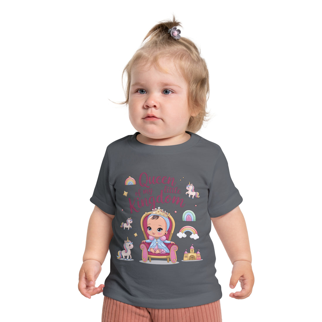 "Queen of my little kingdom" Baby Short Sleeve T-Shirt