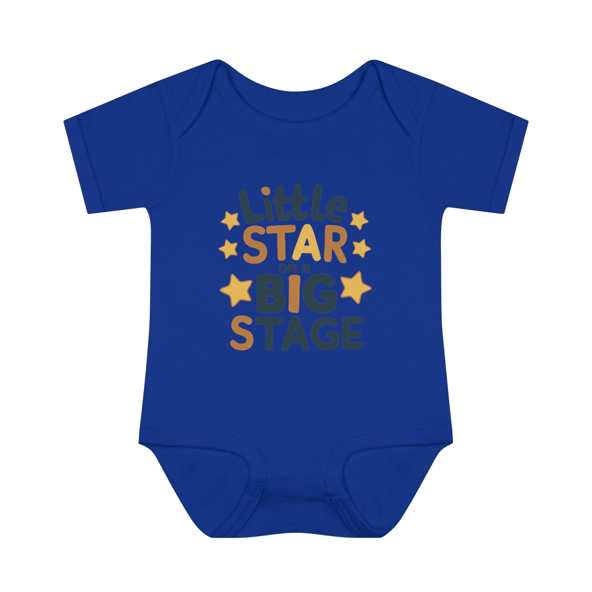 "Little star on a big stage" Infant Baby Rib Bodysuit