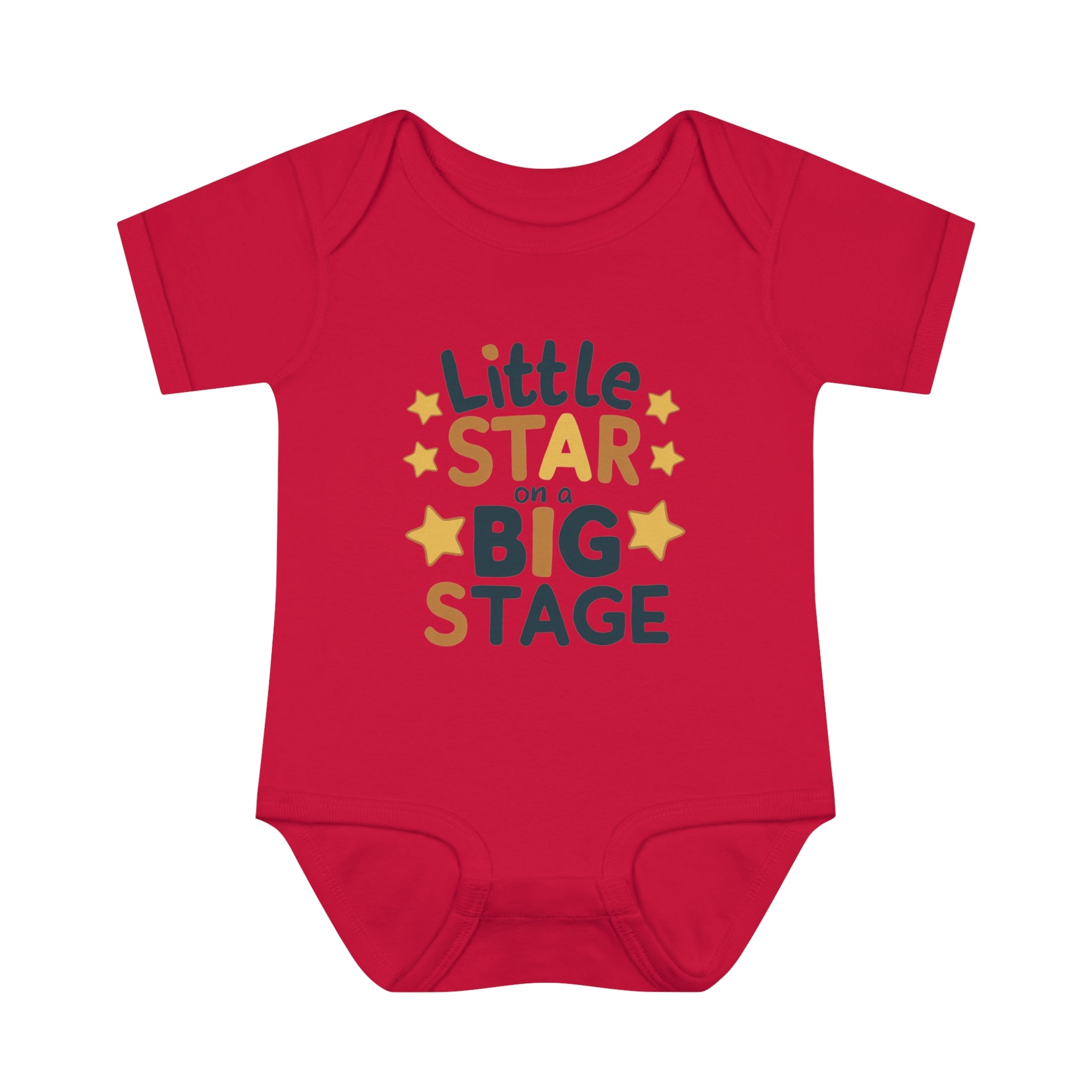 "Little star on a big stage" Infant Baby Rib Bodysuit