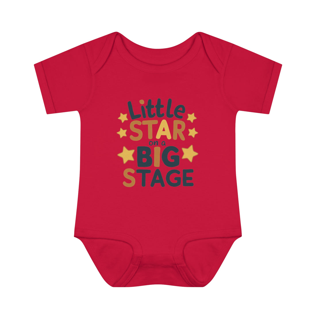 "Little star on a big stage" Infant Baby Rib Bodysuit