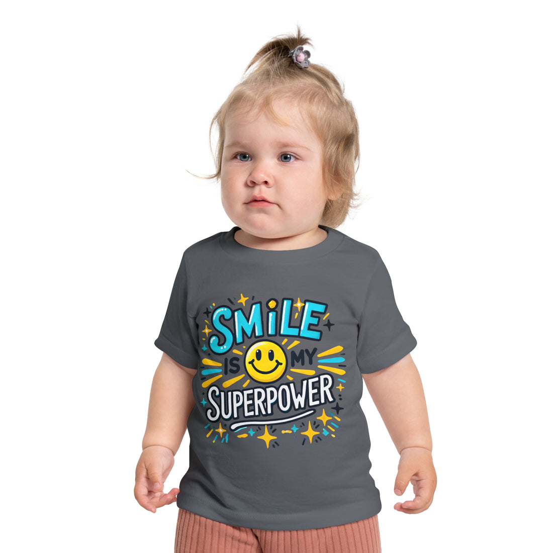 "Smile is my superpower" Baby Short Sleeve T-Shirt