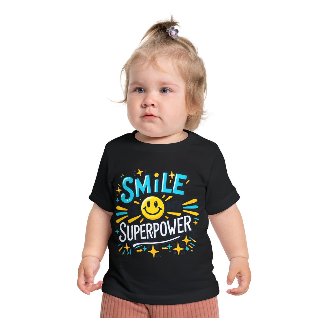 "Smile is my superpower" Baby Short Sleeve T-Shirt