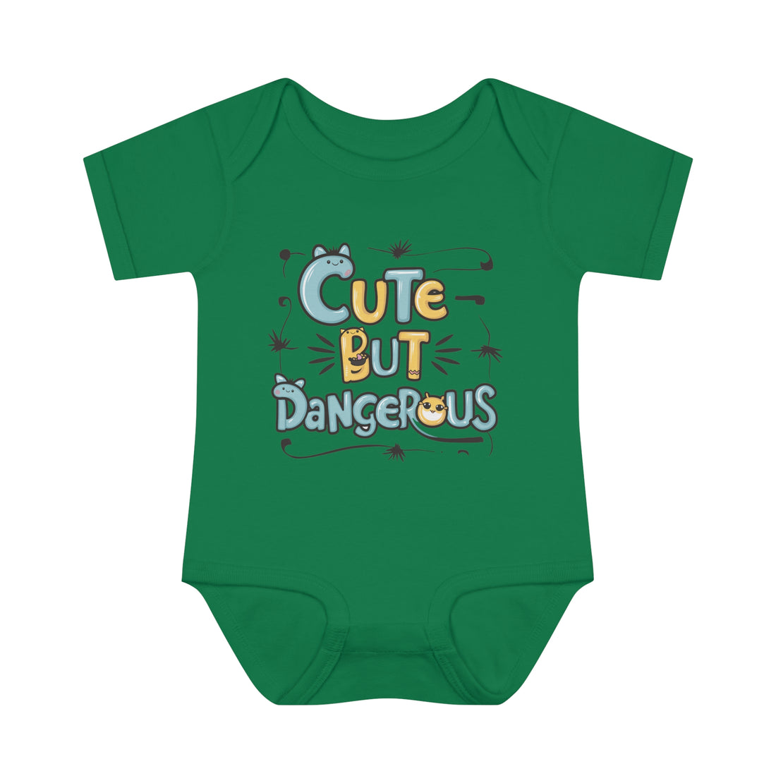 "Cute but dangerous" Infant Baby Rib Bodysuit