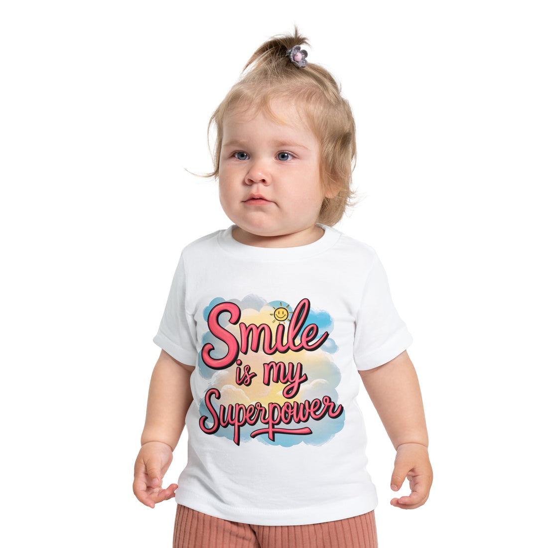 "Smile is my superpower" Baby Short Sleeve T-Shirt