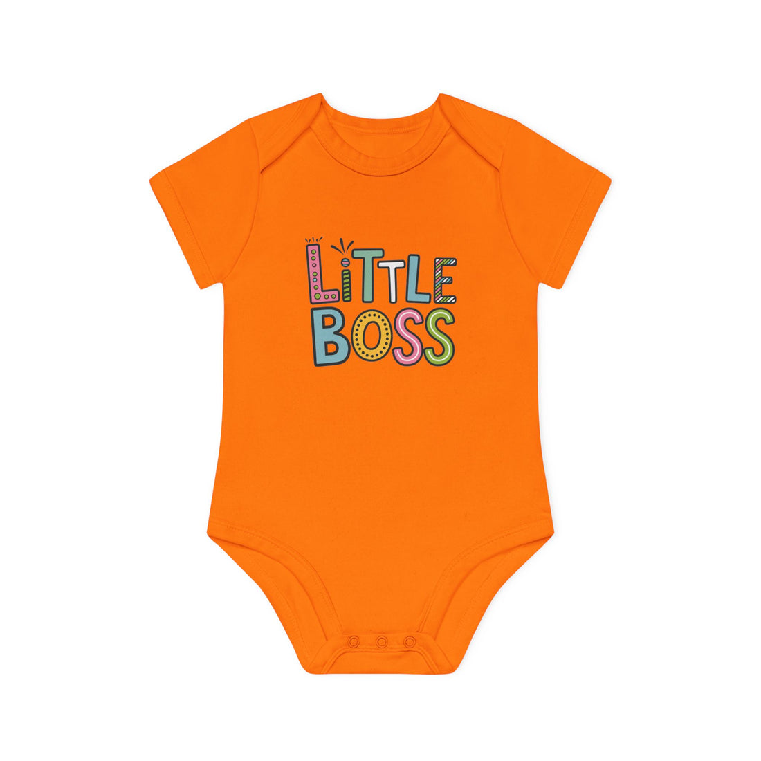 "Little boss" Baby Organic Short Sleeve Bodysuit