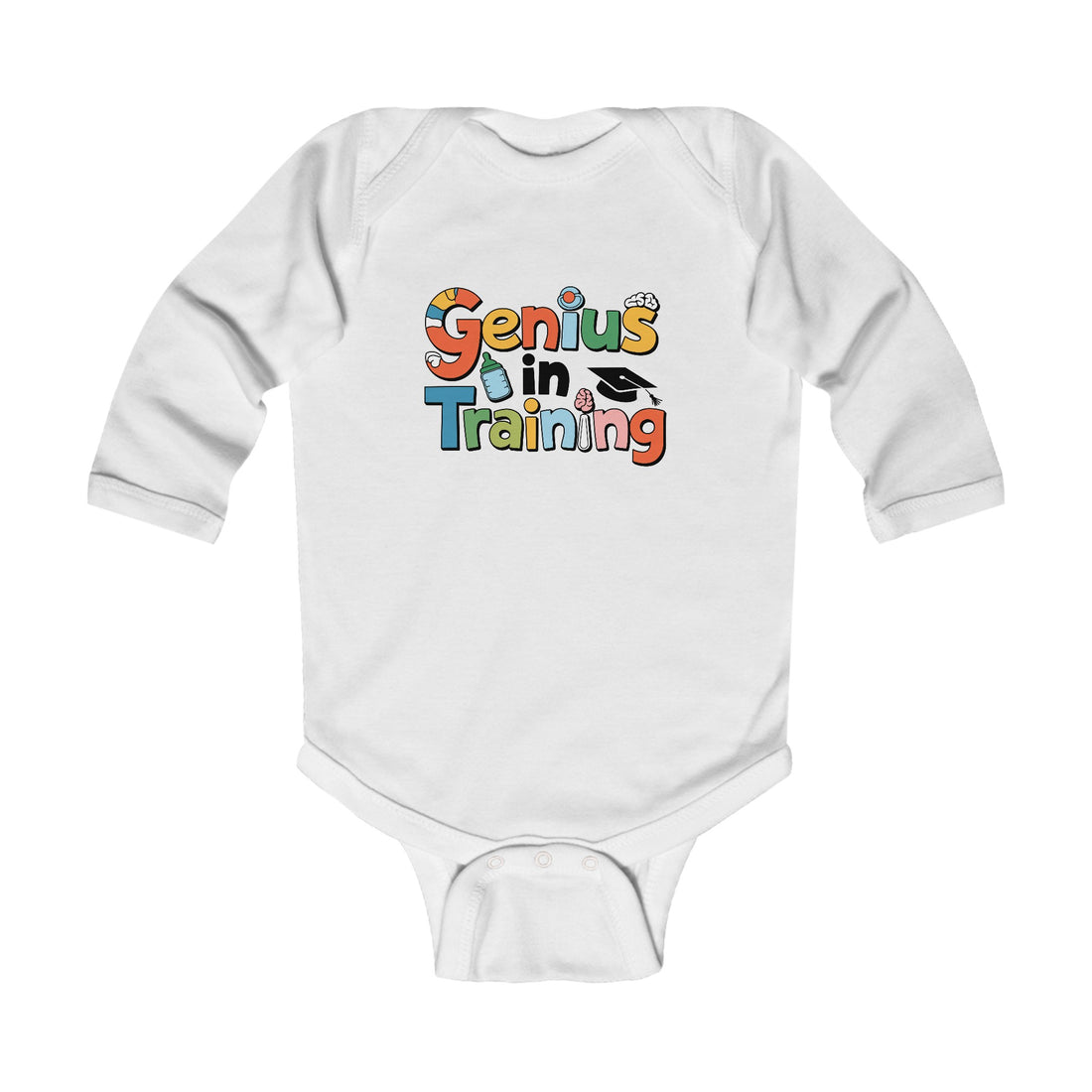 "Genius in training" Infant Long Sleeve Bodysuit