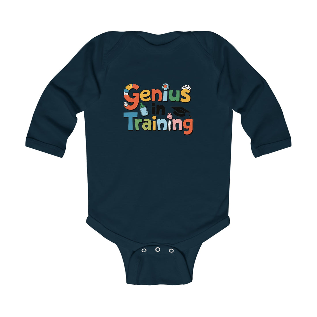 "Genius in training" Infant Long Sleeve Bodysuit