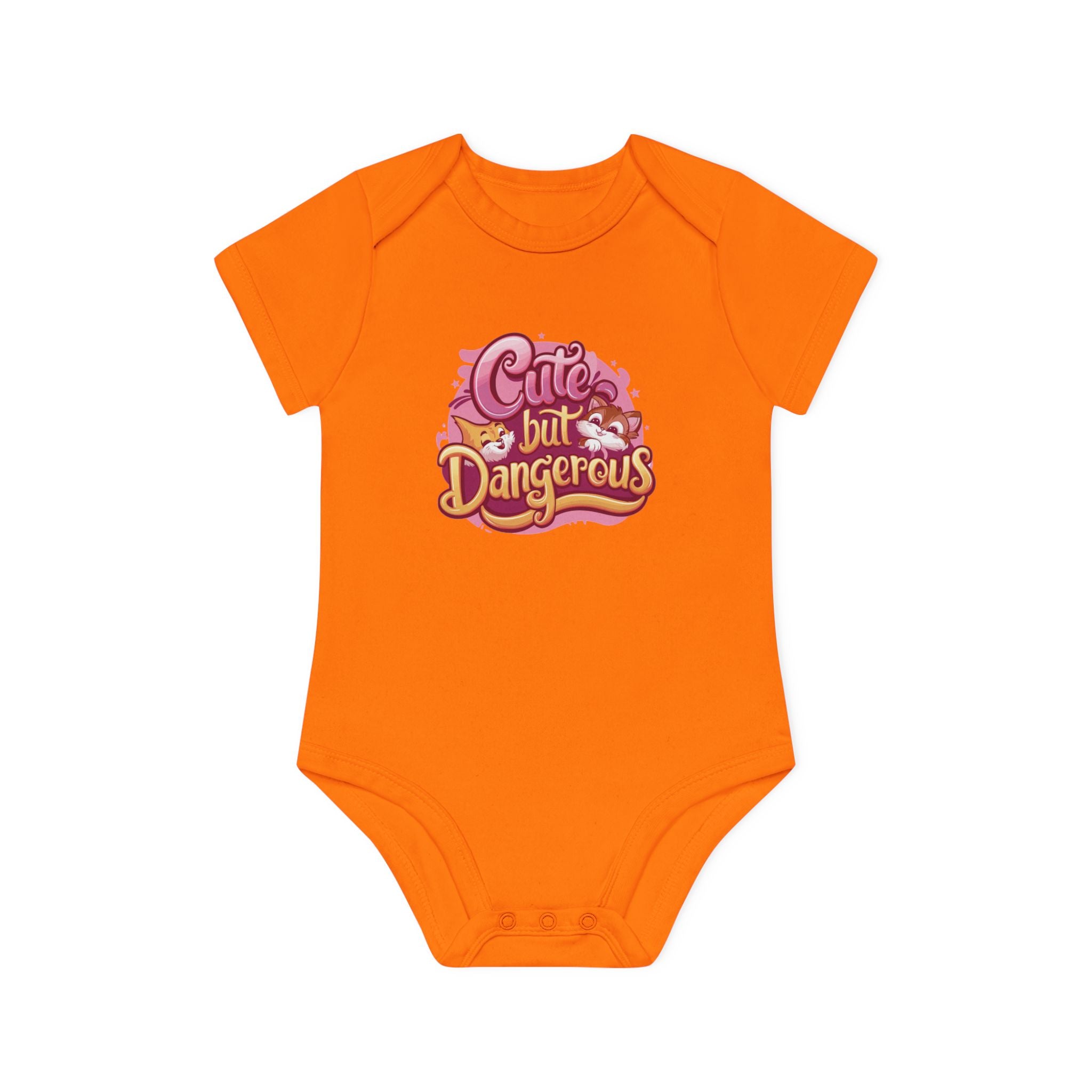 "Cute but dangerous" Baby Organic Short Sleeve Bodysuit