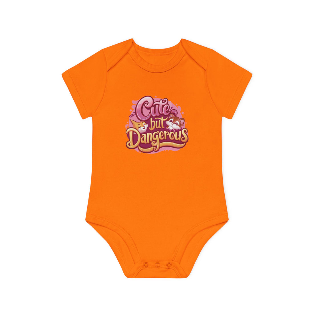 "Cute but dangerous" Baby Organic Short Sleeve Bodysuit