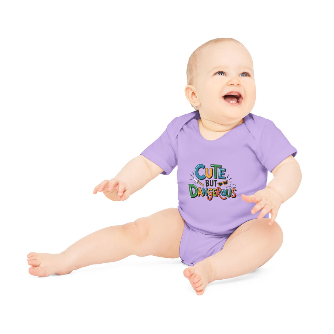 "Cute but dangerous" Baby Organic Short Sleeve Bodysuit