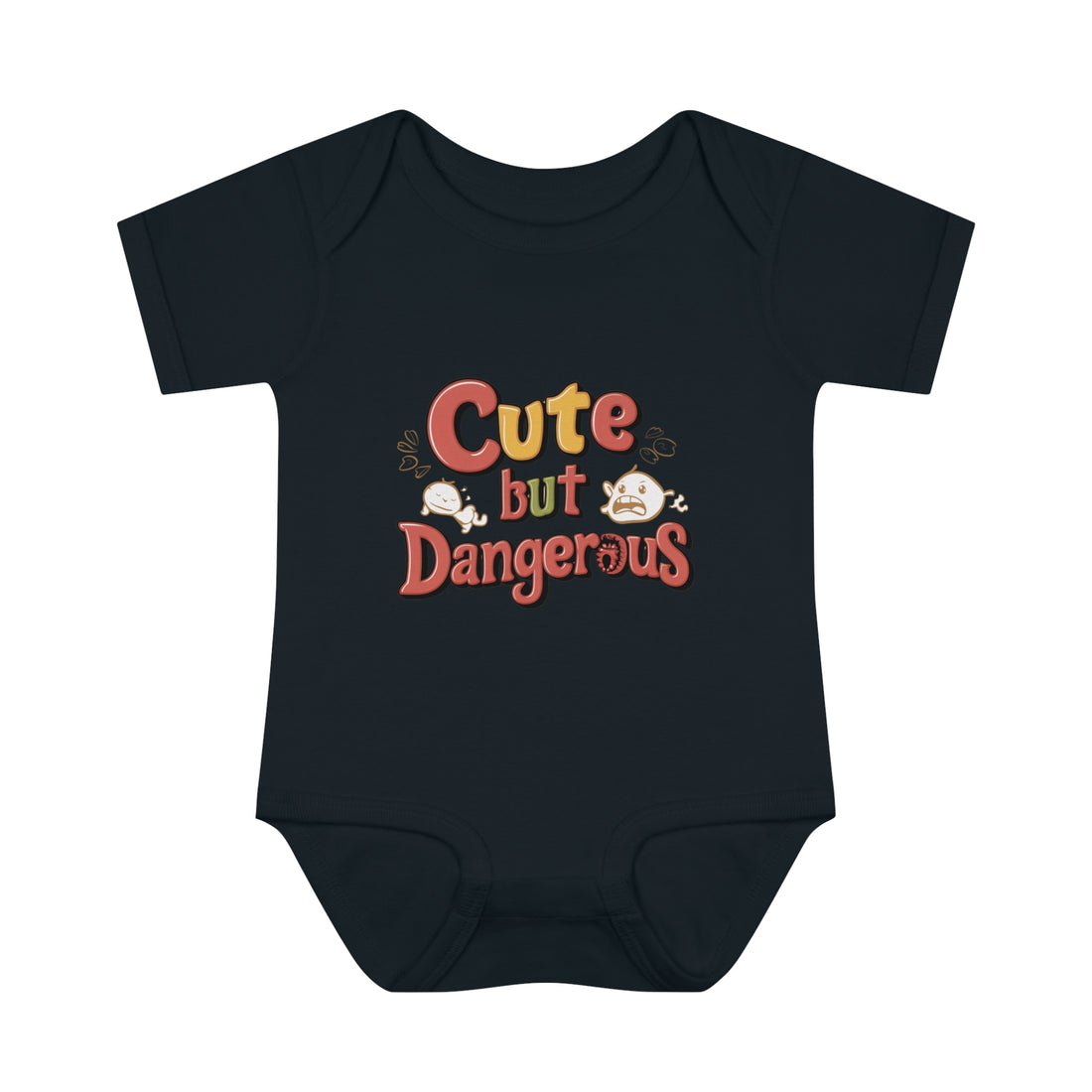 "Cute but dangerous" Infant Baby Rib Bodysuit