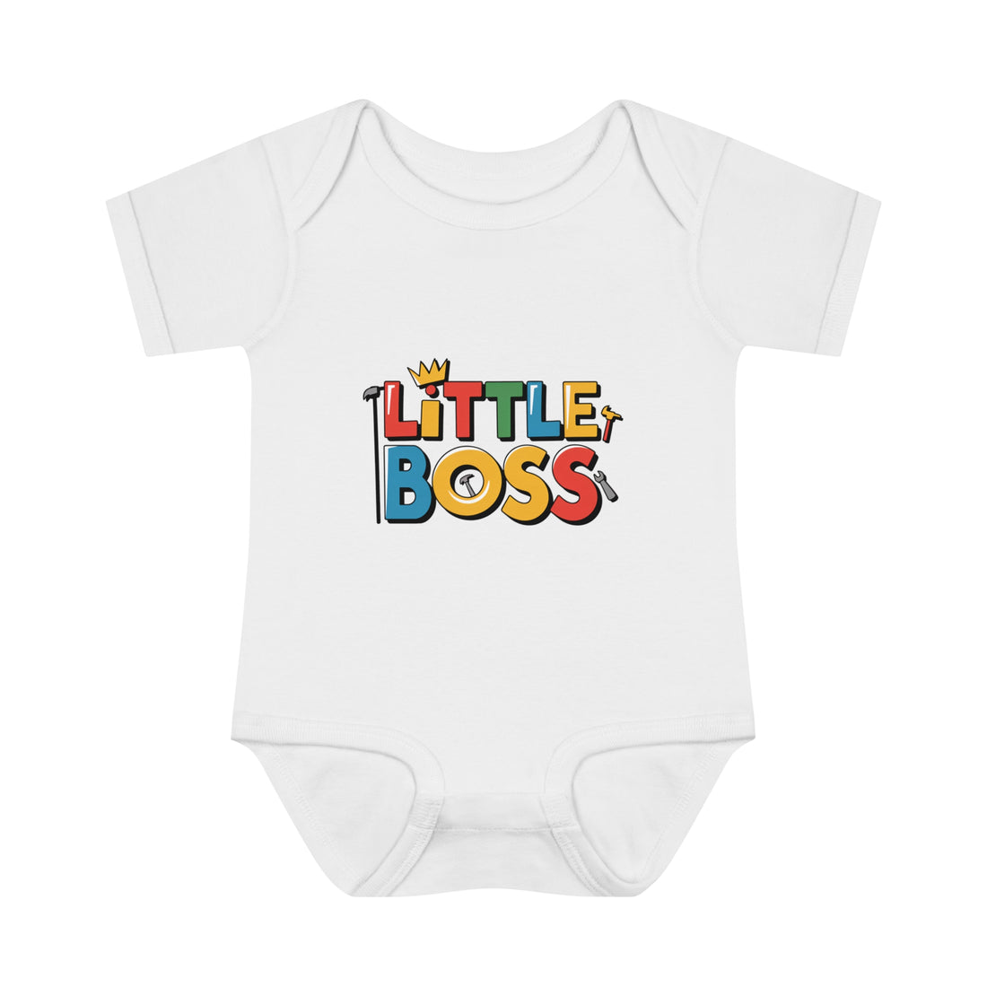 "Little boss" Infant Baby Rib Bodysuit