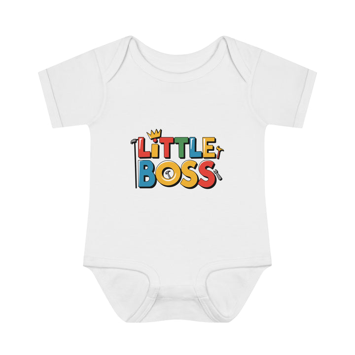 "Little boss" Infant Baby Rib Bodysuit